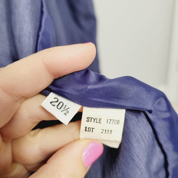 Luba Vintage Purple Double Breasted Trench Coat Jacket Pockets Retro Padded 20.5 - Picture 7 of 13